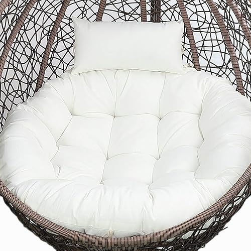 Miniatura 8 de AUGRAV Cojín para silla de huevo solamente, reemplazo de cojín de asiento para silla de columpio colgante al aire libre, cojín grande grueso e