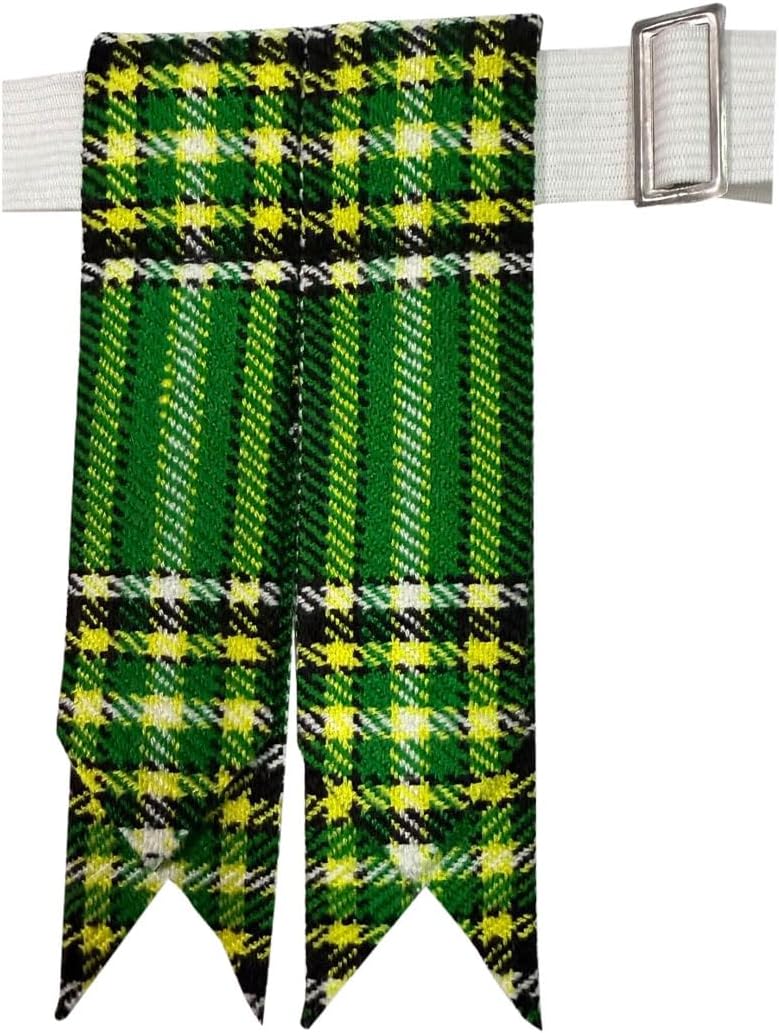 Men's Men's Tartans Kilt Flashes with Heavy Buckle Elastic Adjusters Fit - Image 5