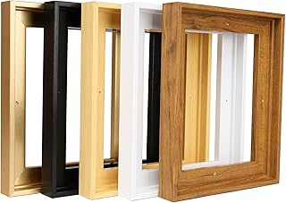 8x10 Canvas Floater Frames, Floater Frame for 0.9" Depth Canvas Paintings, Floating Frames for Art Prints Artwork, Floating Frame for Wall Decor (8"x10",Black)