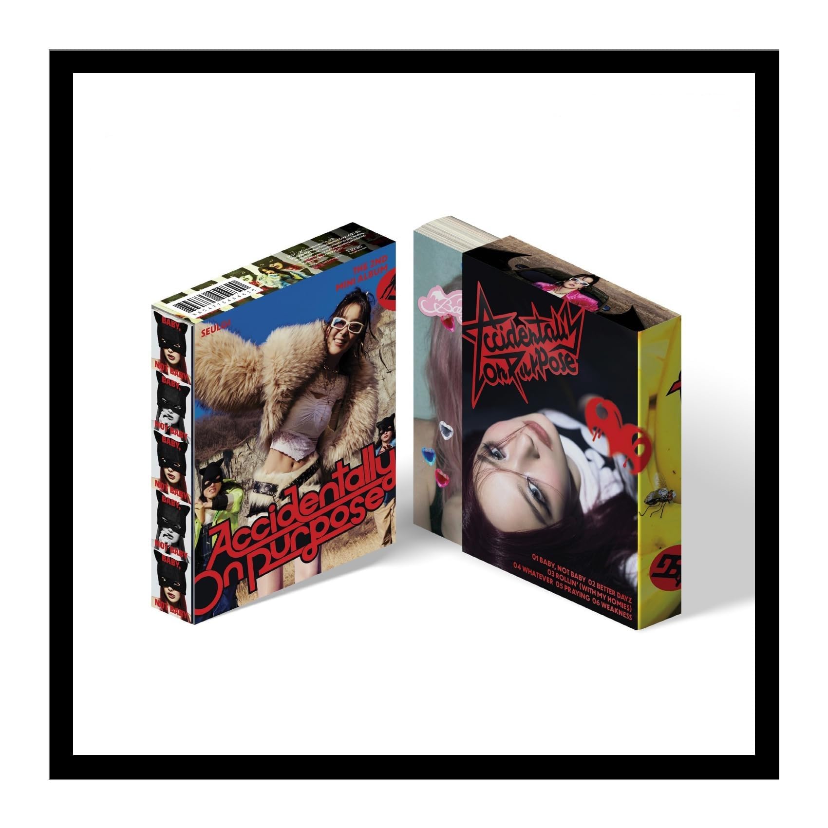 Mini album Seulgi velours rouge Accidentally On Purpose déco