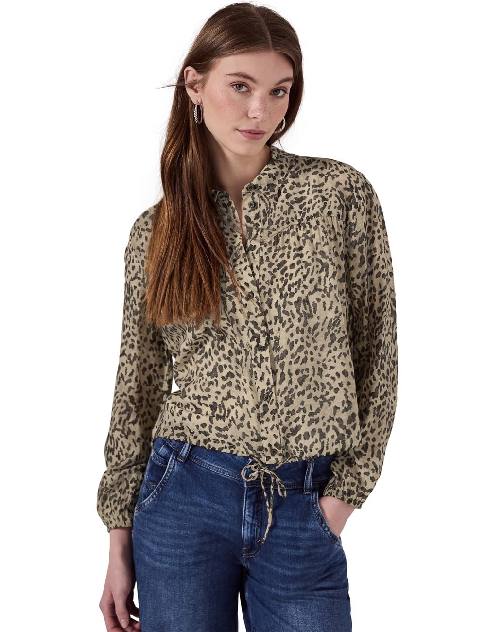 Street One Studio Damen Bluse mit Leo-Muster