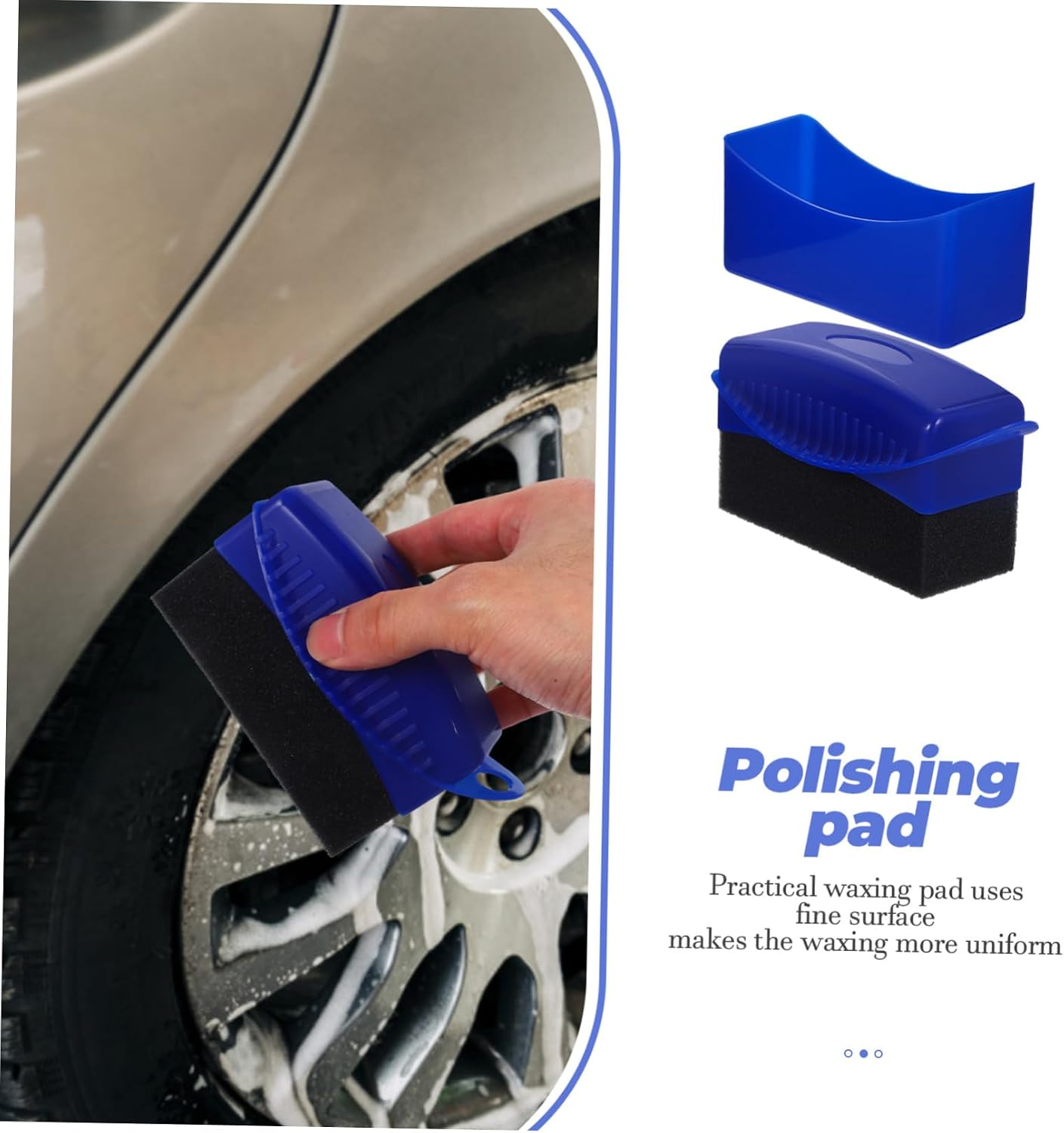 Gatuida 5pcs Car Wax Polishing Applicator Pad Tire Dressing Applicator Polishing Pad Cleaning Tool Car Wax Kit