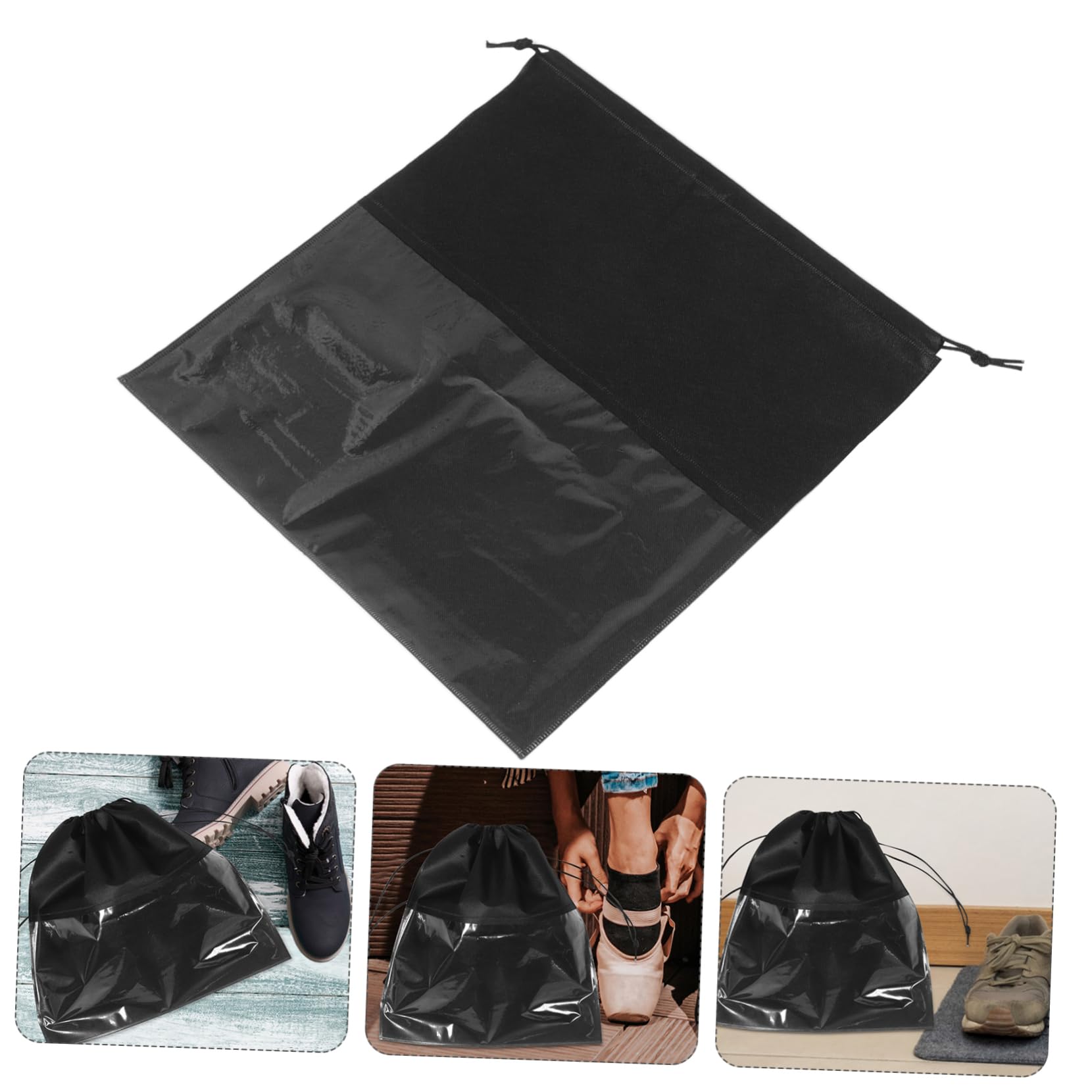 SHERCHPRY Borsa Porta Scarpe Con Coulisse 10 Pezzi Grandi Organizer Da Viaggio Per Scarpe in Tessuto Non Tessuto Per Scarpe Da Uomo E Da Donna