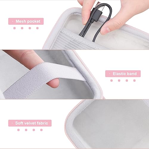 Miniatura 3 de Canboc Funda rígida para máquina portátil SUPVAN E10 con cintaetiquetadora Marklife P11, bolsa de malla para cinta y cable USB, verde menta