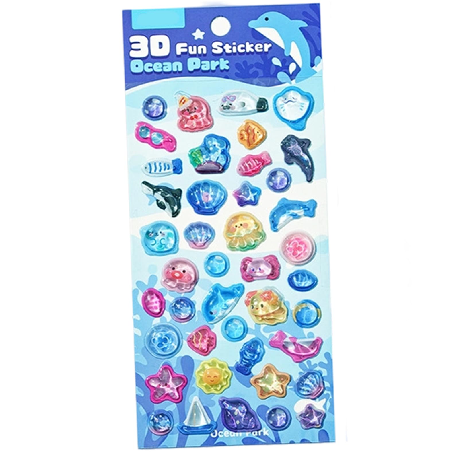 Tsophreniq Oceanq Paradise Cartoon Animal Sticker Embossed Decorative Sticker For Kids Art Craft Scrapbooking Notebook Journal Laptop Phone Case Cartoon