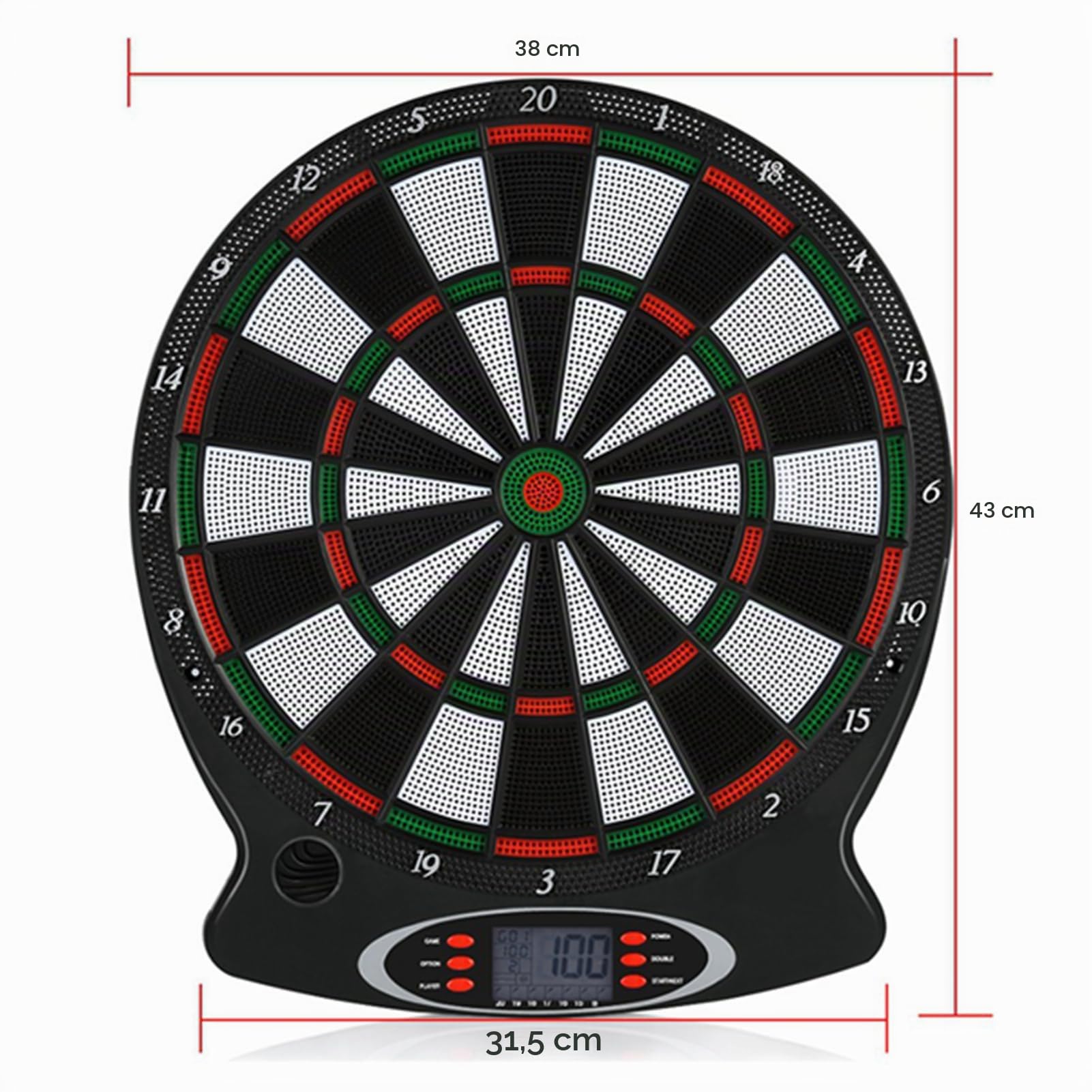 Cible de Fléchettes Électronique avec Écran LCD, 6 Fléchettes et Pointes en Plastique, Jeu pour Entraînement et Pratique