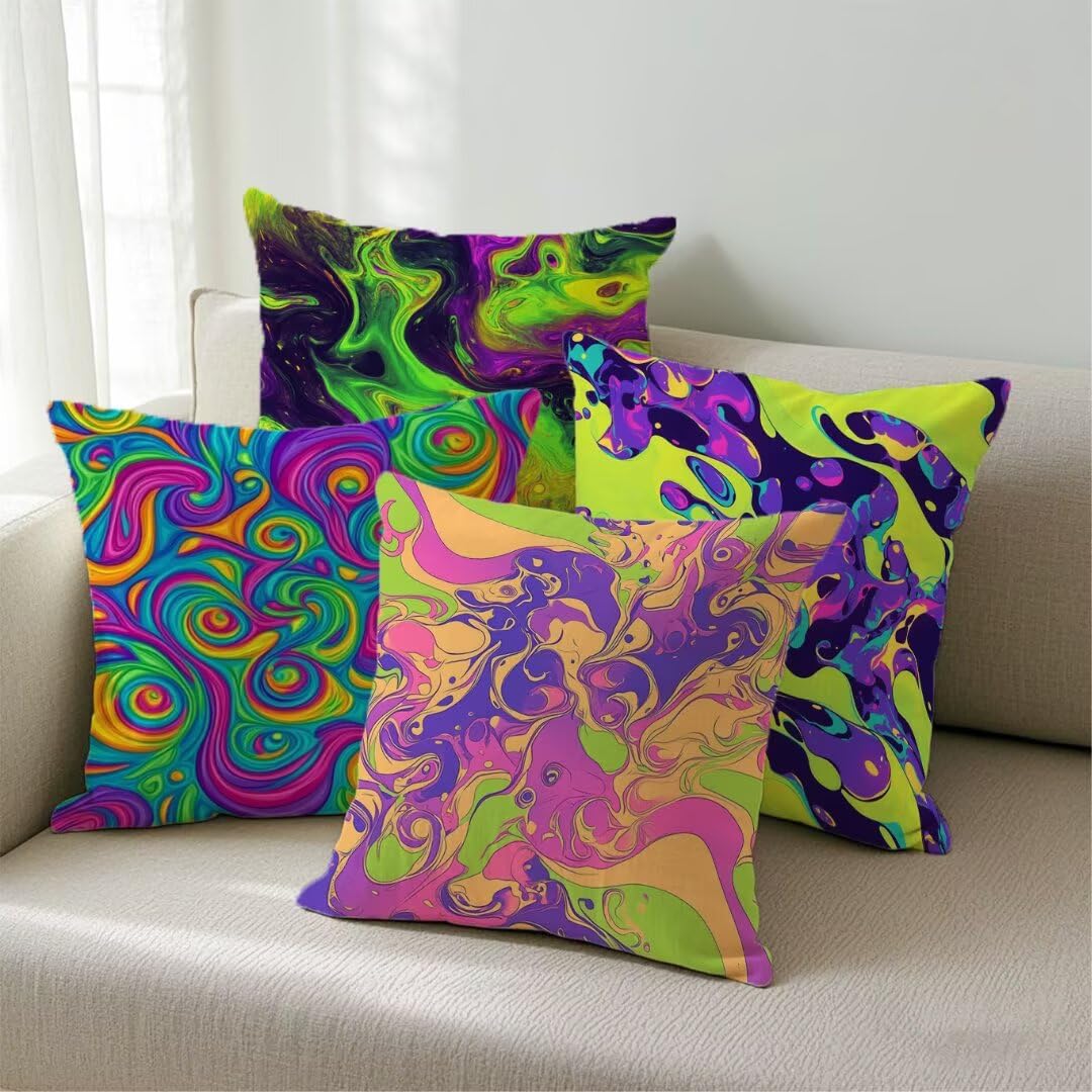 Housse de coussin 60x60cm en lin imperméable avec fermeture éclair invisible motif Ym633