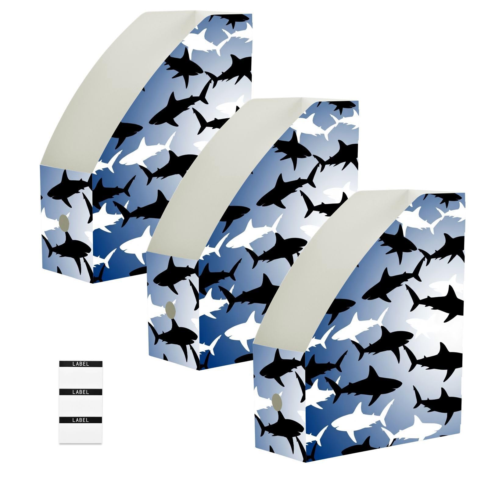 Classic Shark - Organizer per cartelle, in polipropilene resistente