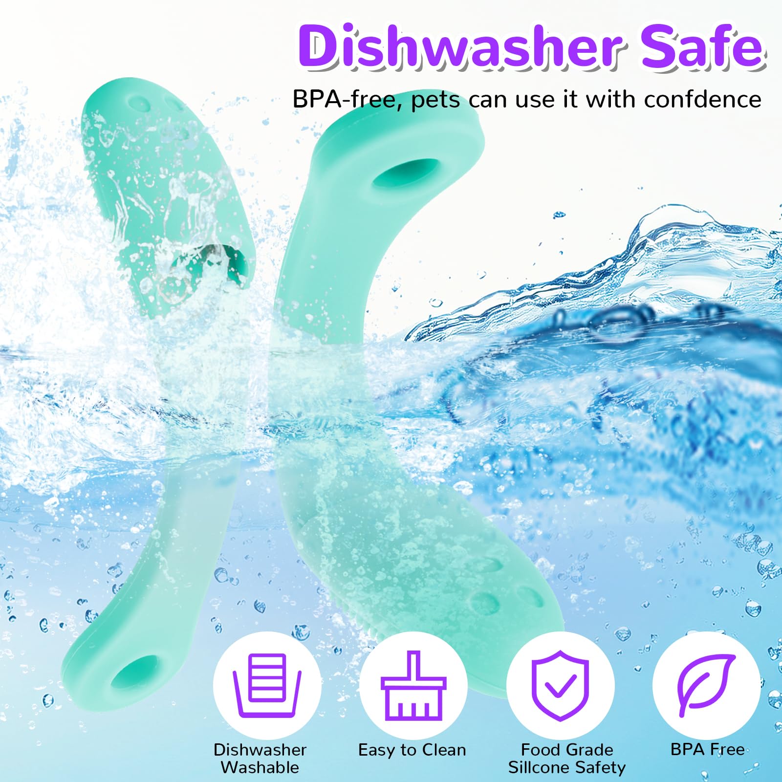 Dog Toothbrush Soft Silicone Finger Toothbrush Dog Tooth Brushing Kit Cat Tooth Brush Teeth Cleaning Dental Care for Small and Large Pet 4 Pack - image 4