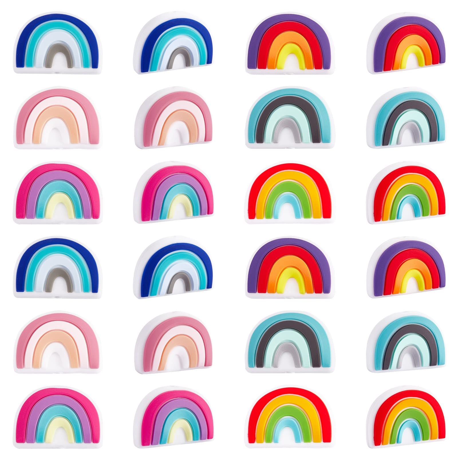 WEWAYSMILE 100 pezzo 17 mm Perline in Silicone, Silicone Perline Rtonde