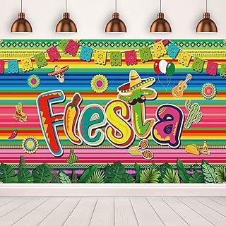 Mexican Fiesta Theme Backdrop Banner Cinco De Mayo Carnival Banner Table Decor Background Fiesta Party Decorations Supplies