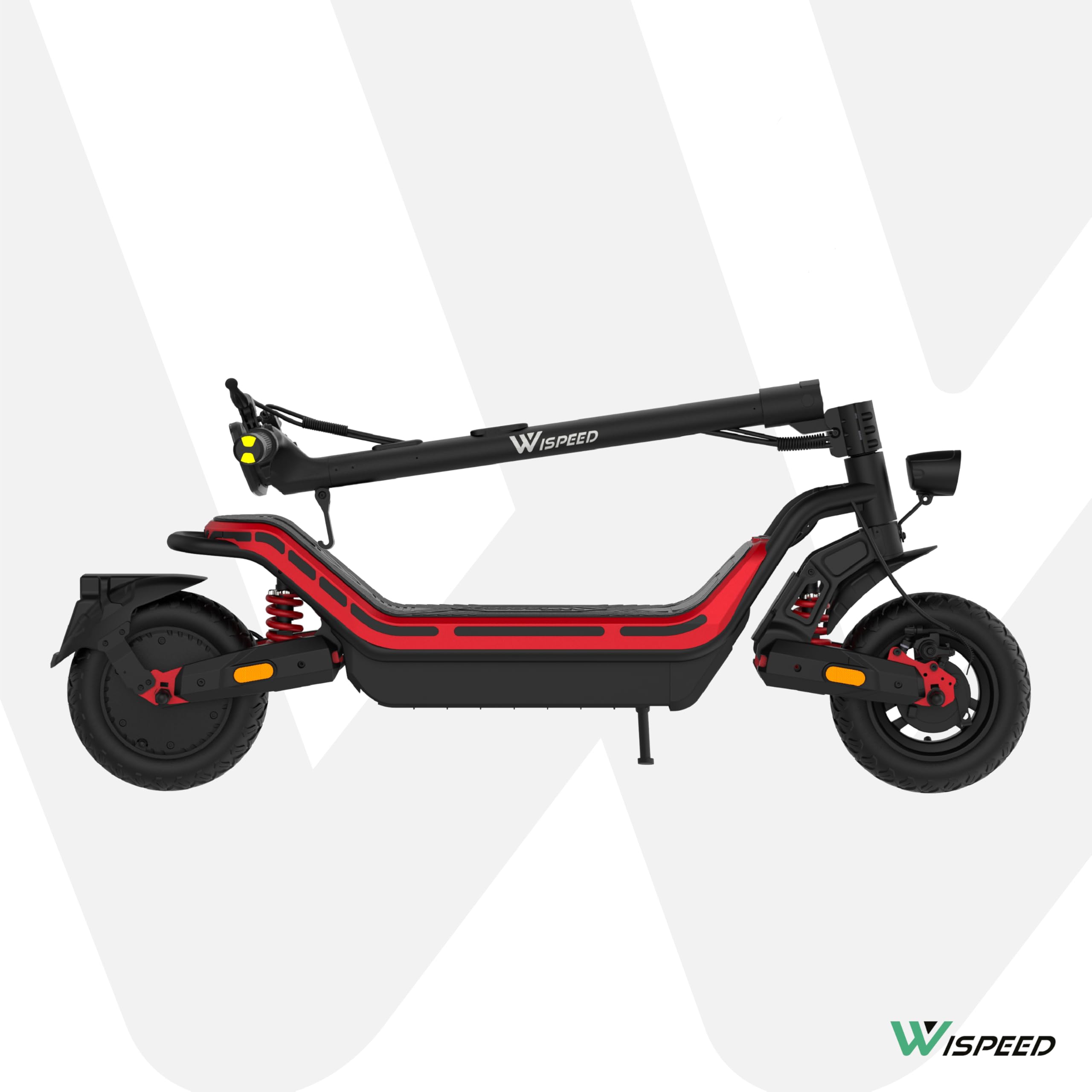 Wispeed - SUVPILOT 150R - Trotinette électrique Off Road - 800 W - Pliable - Pneu Cross 10" - 60km - 25km/h - Deck Ultra Large 20cm - IP65 - IPX6 - Écran LED - Double Frein - Double Suspension - Noir
