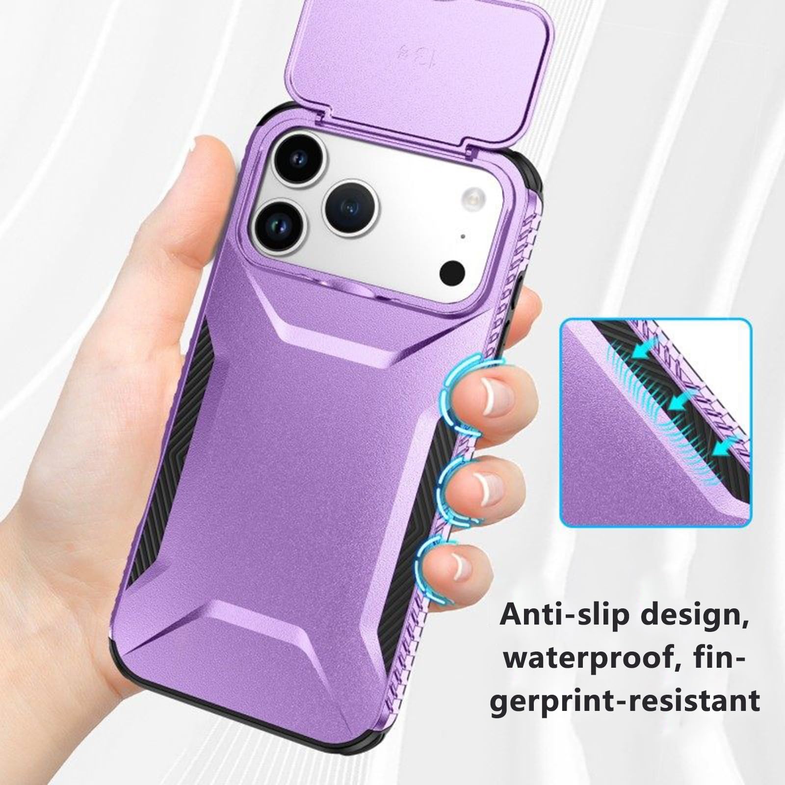 Generico Custodia Per Iphone 17 Pro Max/17 Pro/17 Air/17, Fotocamera Scorrevole Custodia Protettiva Anticaduta Cover(Green,17)
