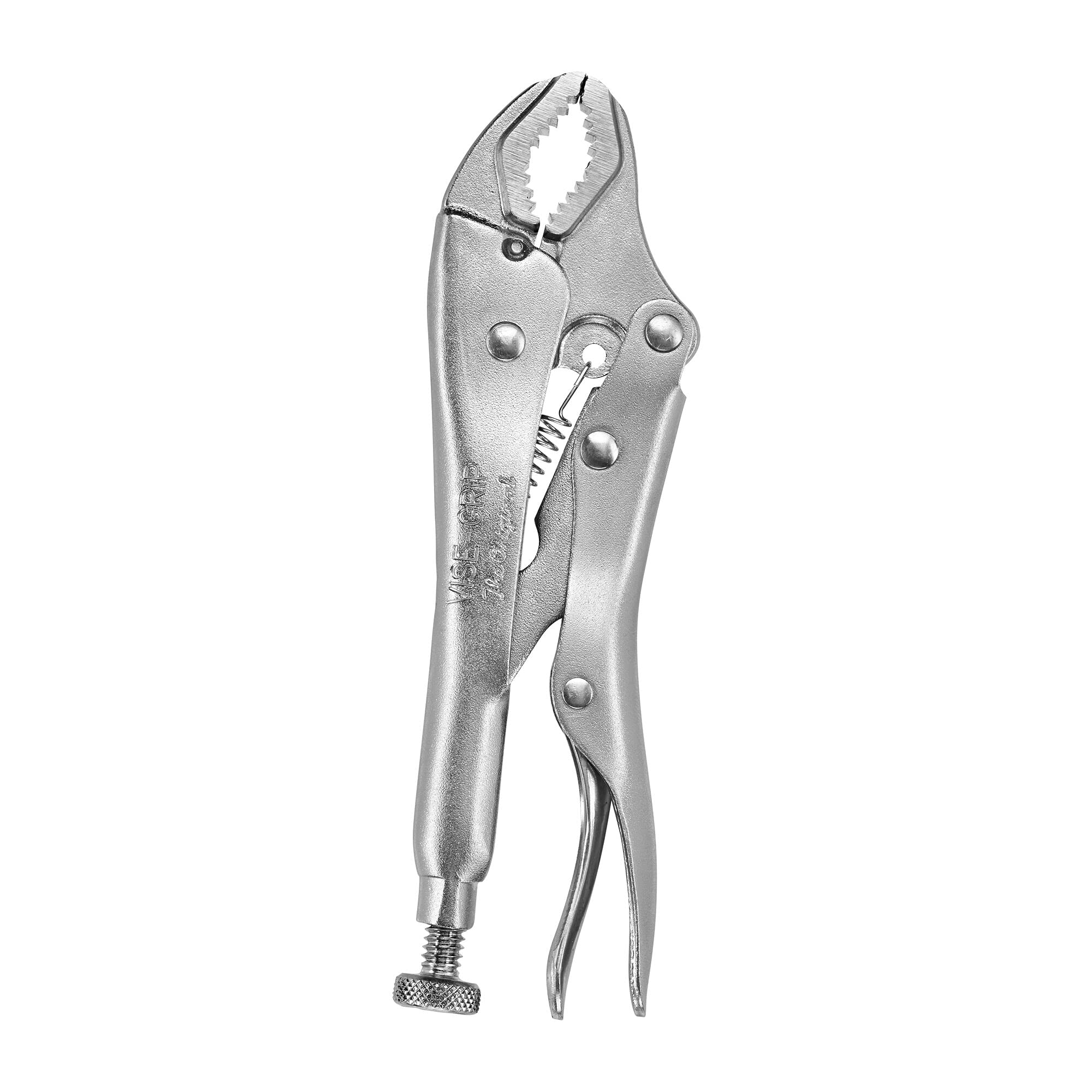 Irwin 10508019 Vise-Grip Original Pince-Etau avec Mâchoire Courbe, Argent, 125 mm