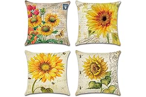 Sunshine Charm: Artscope Sunflower Throw Pillows for Alfresco Living
