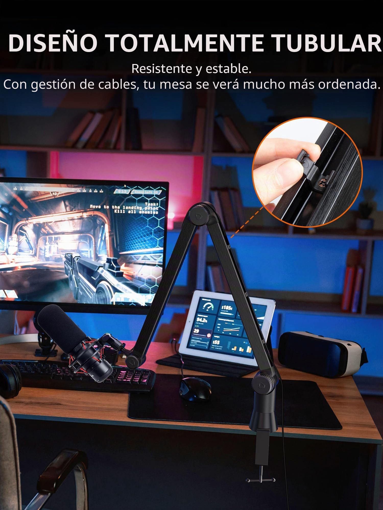 SUNMON Soporte Universal Micrófono Compatible con HyperX QuadCast