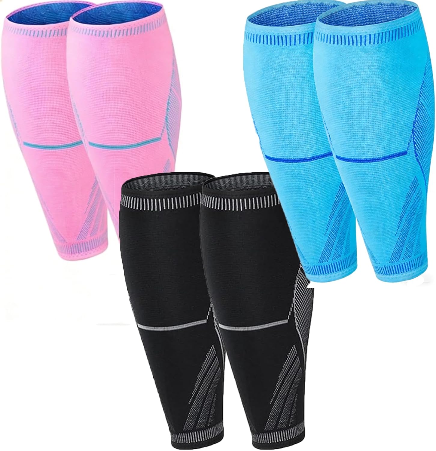 Calf Compression Sleeve, Calves Elastic Compression Supports Leg Socks for Men Women, Calf Support Brace for Running
