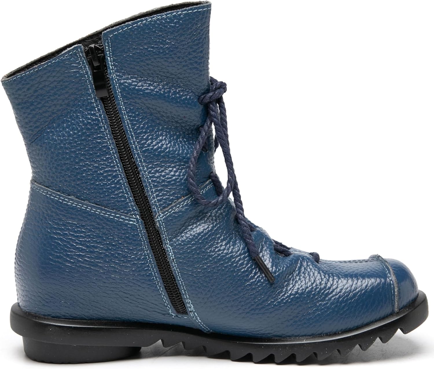 Women's Leather Casual Soft Flat Boots