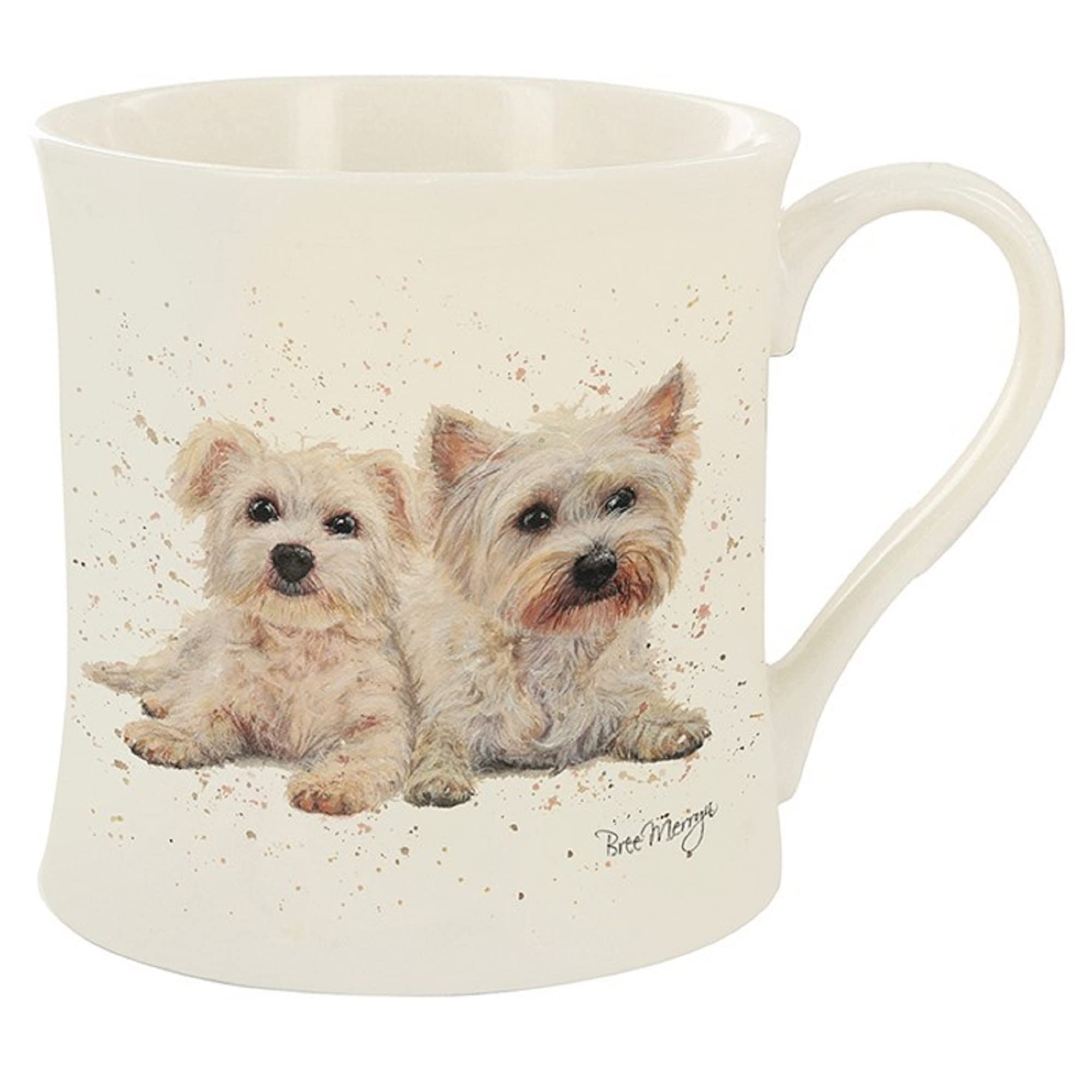 Bree Merryn Fine China Thistle & Snowdrop Westies Dog Tea/Coffee Boxed Mug 8.5cm