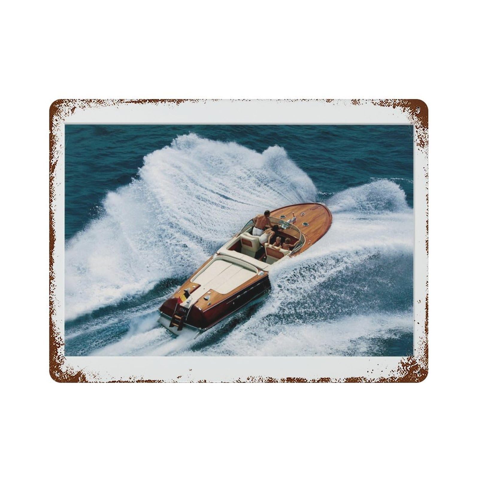 xiaoxiaoshen Boat, Photography S Wall Decor Art Metal Tin Poster Modern Home Decor Art Home Bar Shop Decorations Vintage Sign 30x40cm