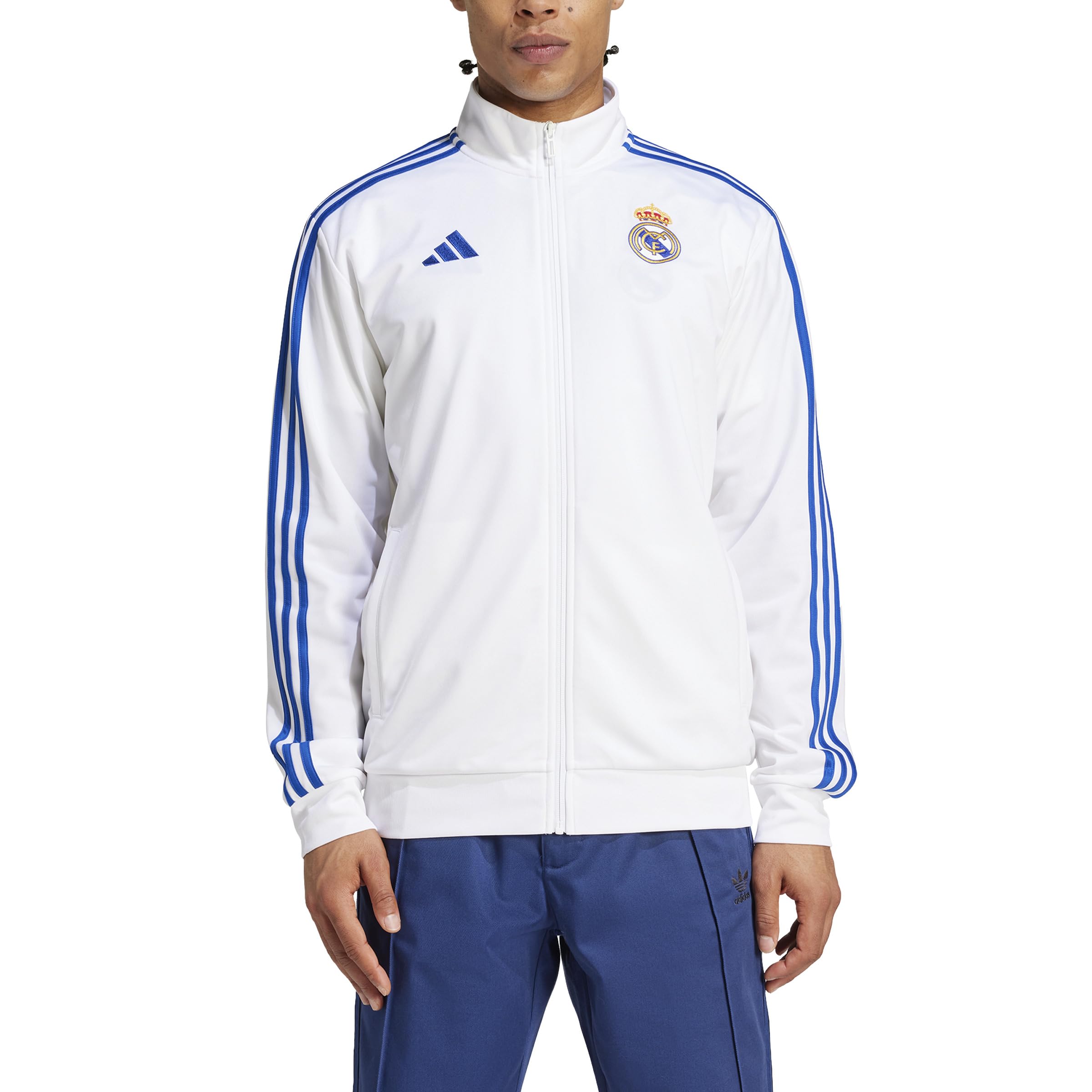 ADIDAS Chamarra Real Madrid DNA Track Top Hombre Fútbol Blanco L