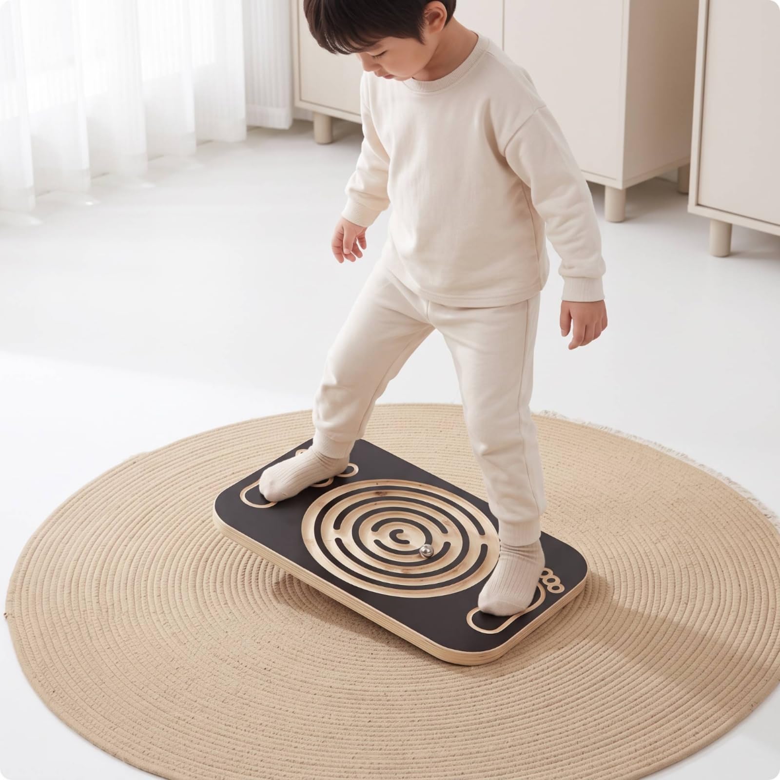 Tavola di Equilibrio Versatile Tavola Oscillante Sicura Tavoletta Propriocettiva per Sportivi, Palestra