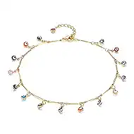 Valloey Rover Anklets for Women Gold Ankle Bracelets Dainty Boho Layered Beach Adjustable Chain Anklet Foot Jewelry