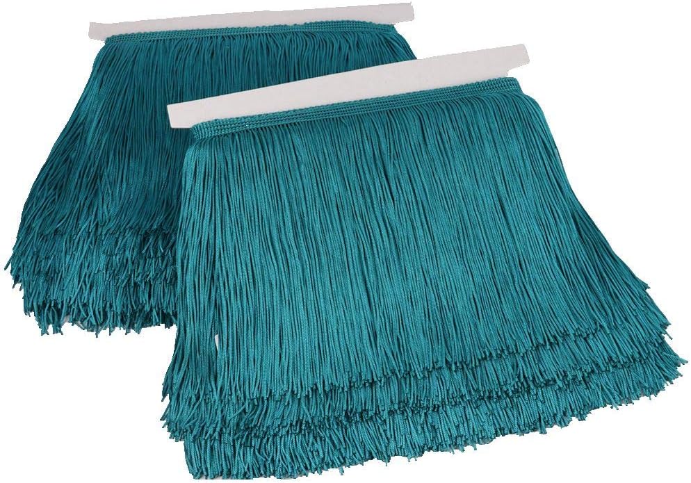 Fringe Trim Lace Polyerter Fibre Tassel 6inch Wide 10 Yards Long for Clothes Accessories Latin Wedding Dress DIY Lamp Shade Decoration Black White RedPeacock Blue