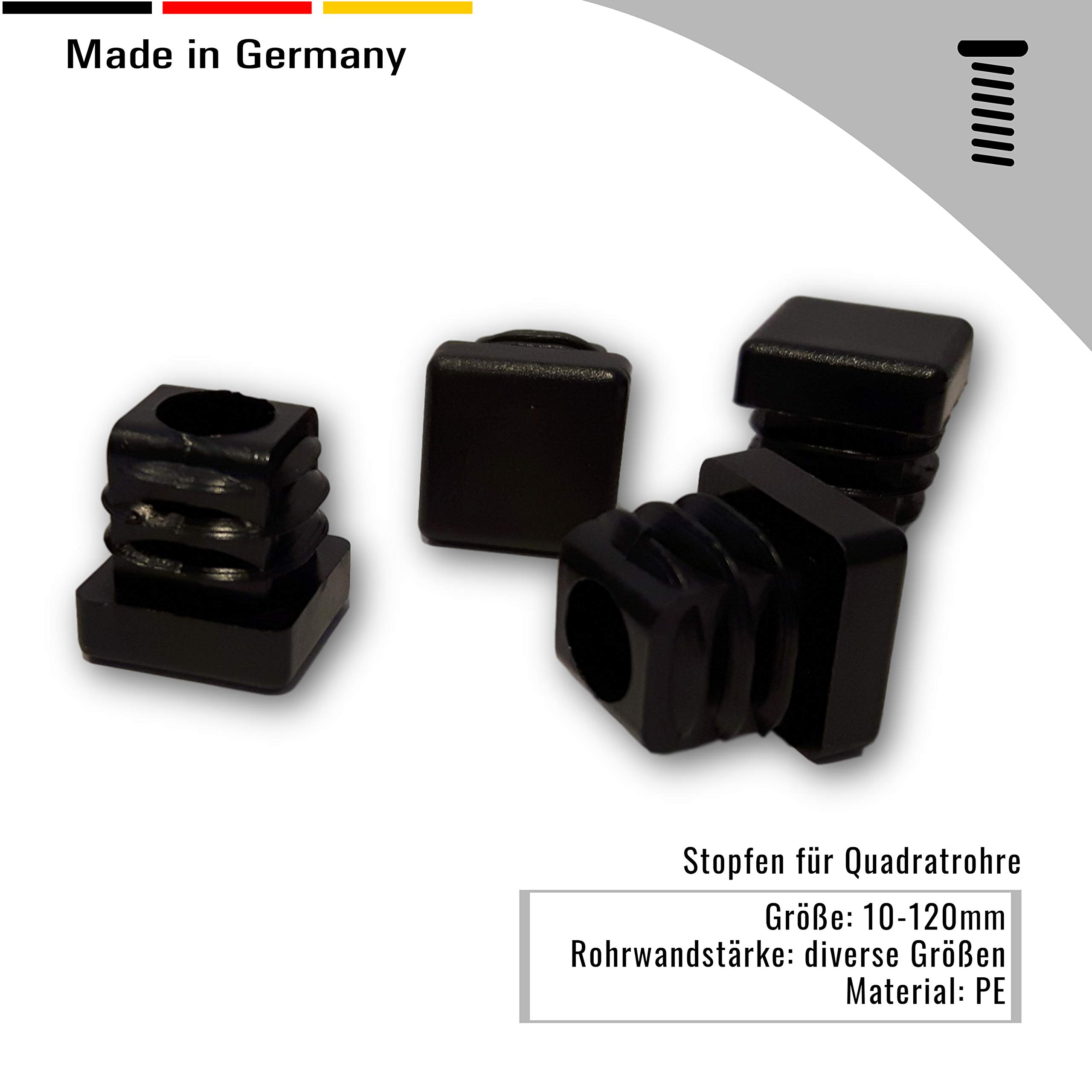 Tappi Per Tubi Quadrati Con Parte Superiore Piramidale - - Tappi Con Parte Superiore - Foto 2
