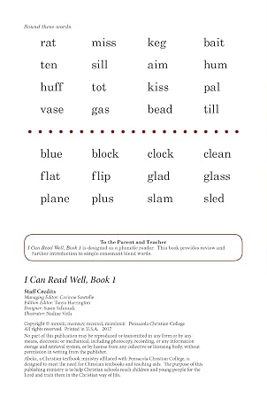 Basic Phonics Readers - Abeka 5 Year Old Kindergarten Phonics Reading Program Student Reading Book
