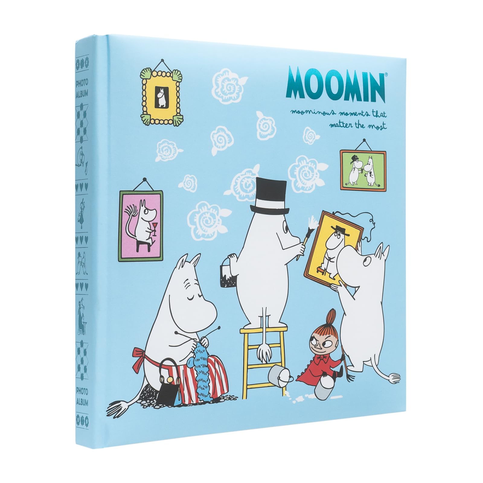 Grupo Erik Polaroid Photo Album Self Adhesive - Moomin Gifts | 6.3 x 6.3 inches - 16 x 16 cm, 11 Double Sided Pages, Hardcover Instax Photo Album | Moomins Gifts Under 15 Pounds