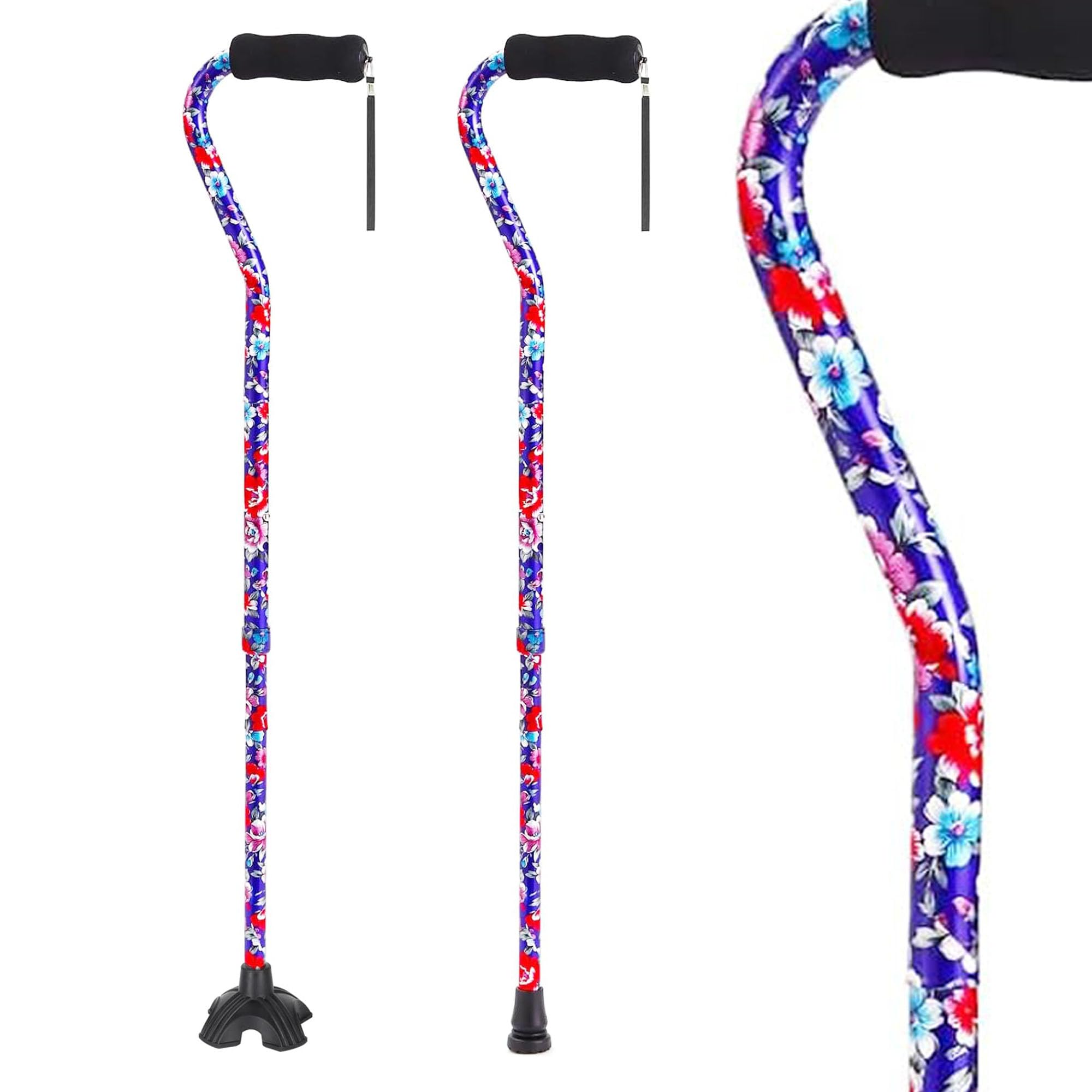 Elegant Walking Cane for Women, Foldable & Adjustable Cane for Seniors with Self-Standing Tip | Lightweight Mobility Aid for Stability & Balance Support