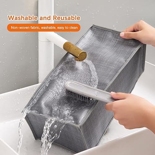 Miniatura 4 de SLDHFE Organizador de ropa para armario, 7 rejillas, tela no tejida, cajones de almacenamiento, organizadores para jeans, pantalones, brasier de