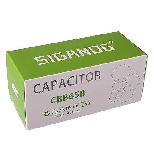 Miniatura 5 de SIGANDG 80+5 MFD 805 uF 370 o 440 voltios CBB65B Condensador para funcionamiento del motor de CA, condensador recto frío, bomba de calor, aire