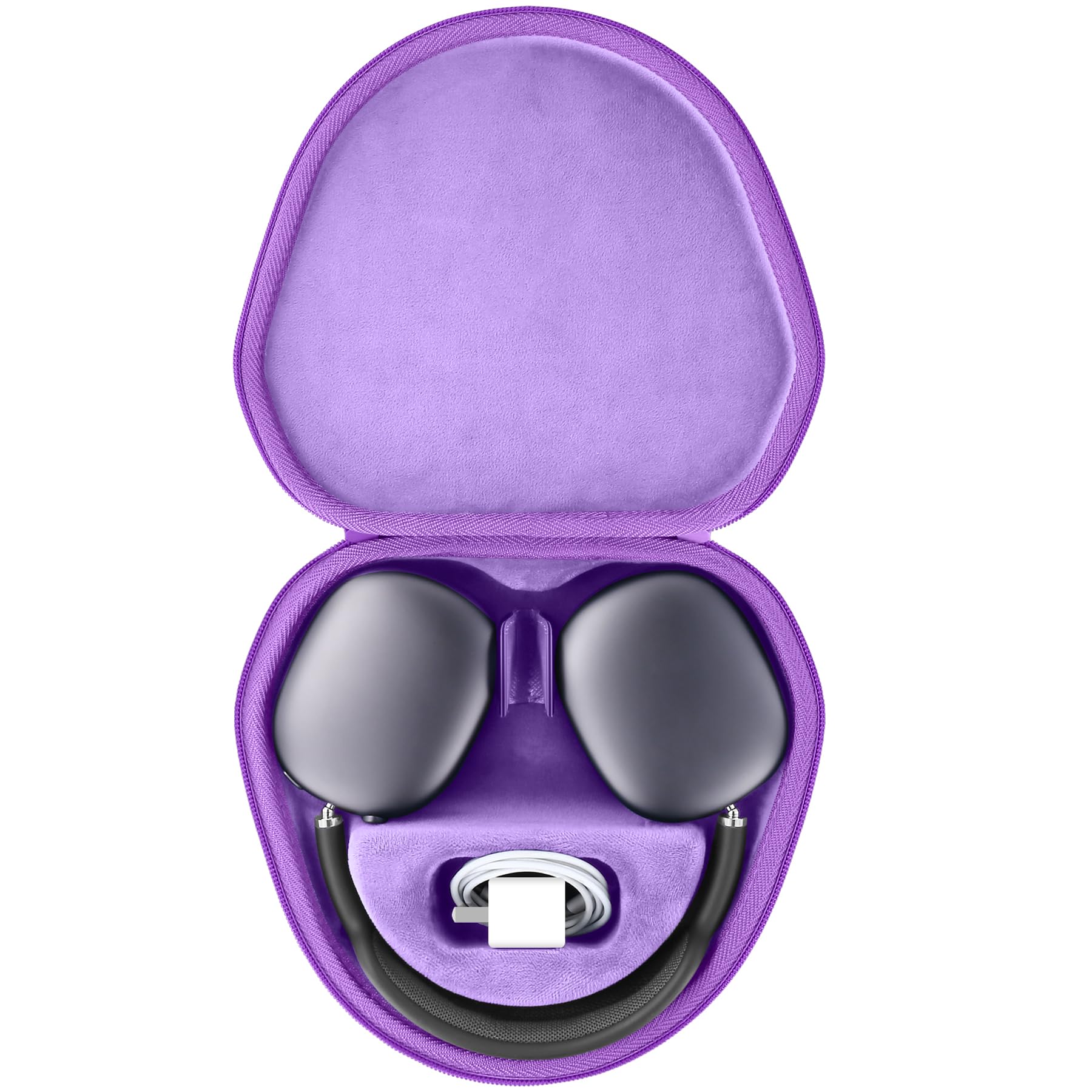 co2CREA Hard Case with Sleep Mode Replacement for Apple AirPods Max Wireless Over-Ear Headphones (Purple Case)