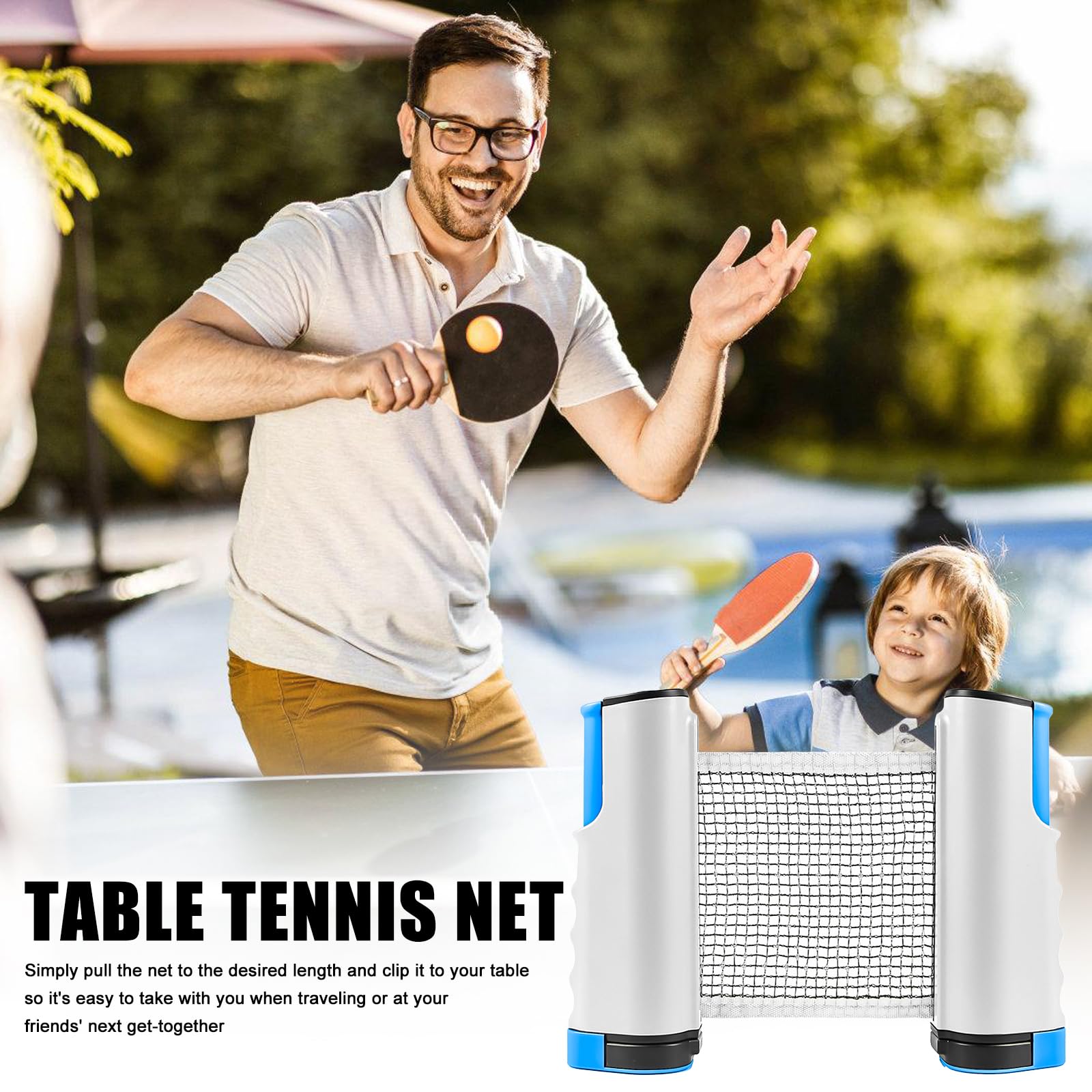 GBKDQQ Tischtennisnetz – Ausziehbar 175 Cm, Mit 2 Ersatznetzen, Rutschfeste Klemmen, Für Alle Tische – Praktisch Und Tragbar GBKDQQ Tischtennisnetz – Ausziehbar 175 Cm, Mit 2 Ersatznetzen, Rutschfeste Klemmen, Für Alle Tische – Praktisch Und Tragbar