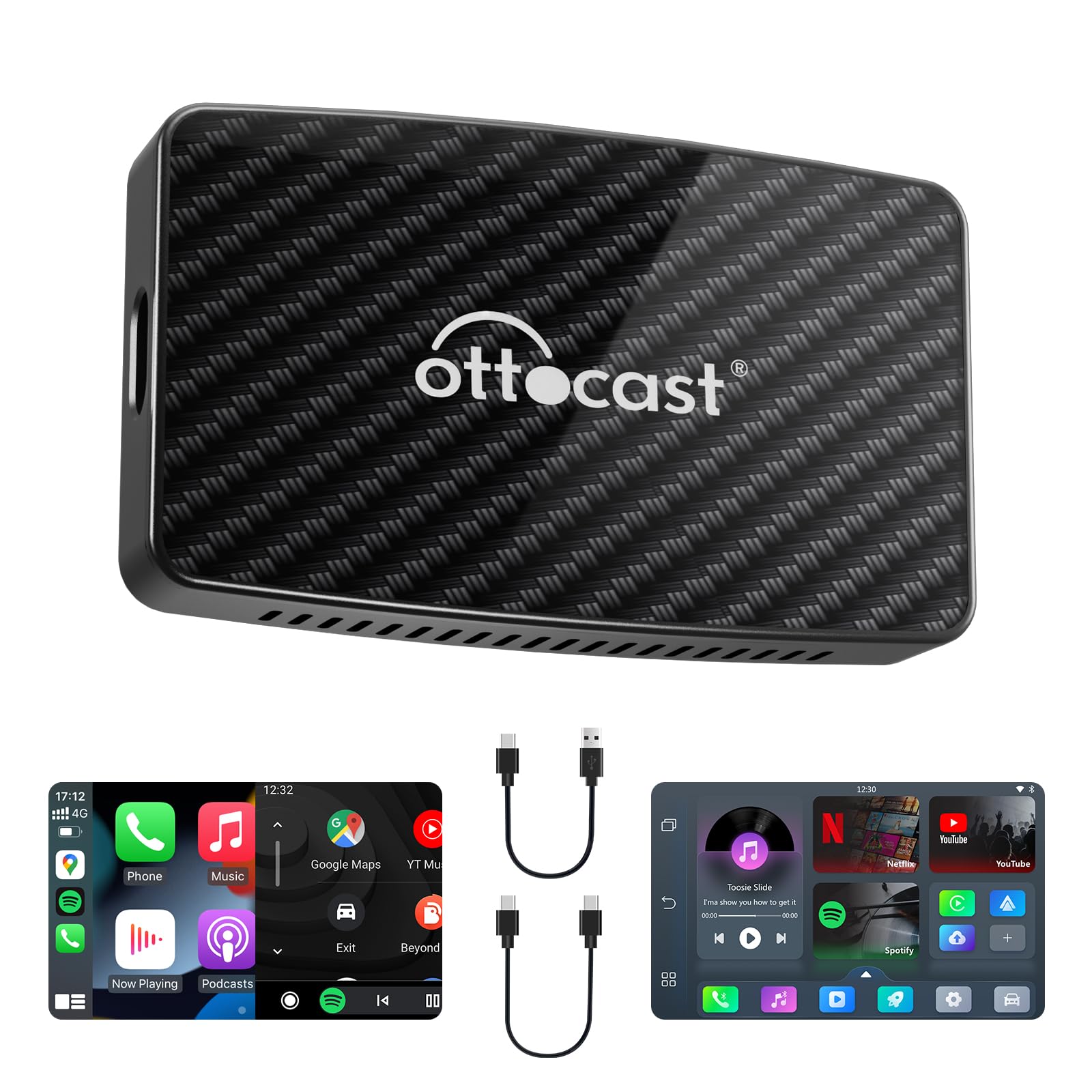 Adattatore Wireless CarPlay Con YouTube E Netflix - Per Auto Dal 2016, Compatibile Con IPhone - Foto 4