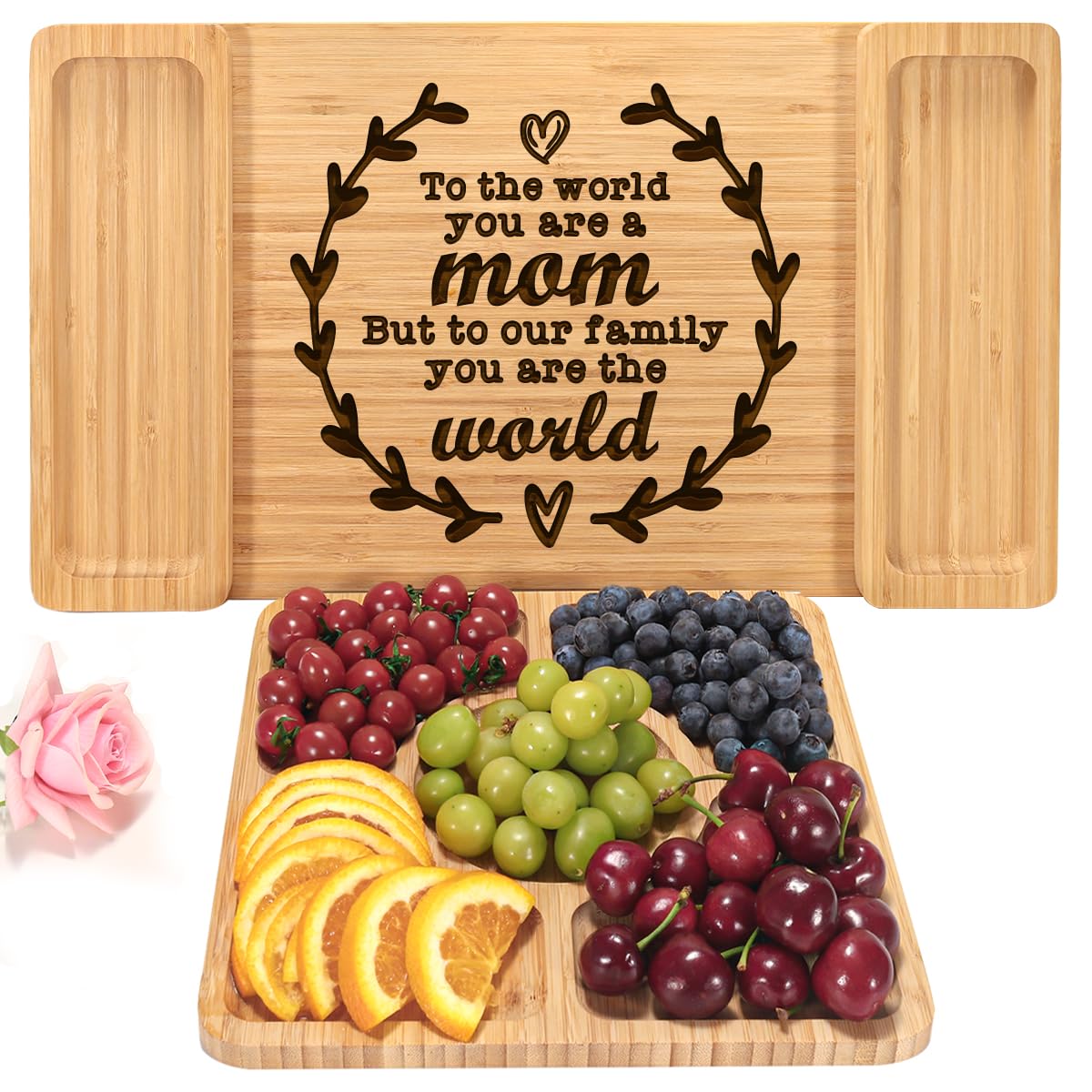 Mother Gifts from Daughter and Son Mothers Day Gifts for Best Mom Birthday Gifts from Daughter to Mother Heartwarming Gift Ideas Great Mom Kitchen Gifts Cheese Board Set C-B005