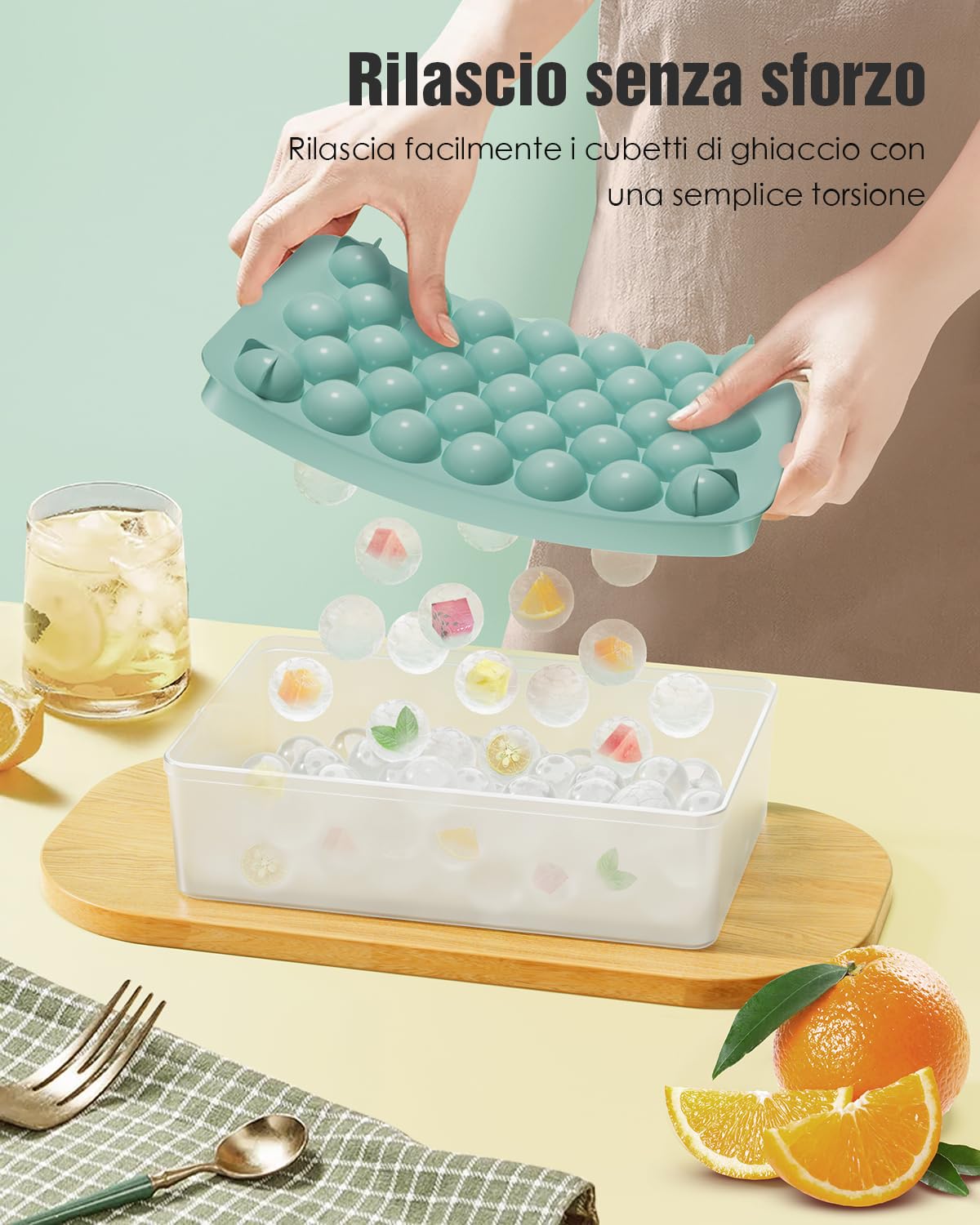 3 confezioni da 99 pezzi, 1 stampo per cubetti di ghiaccio