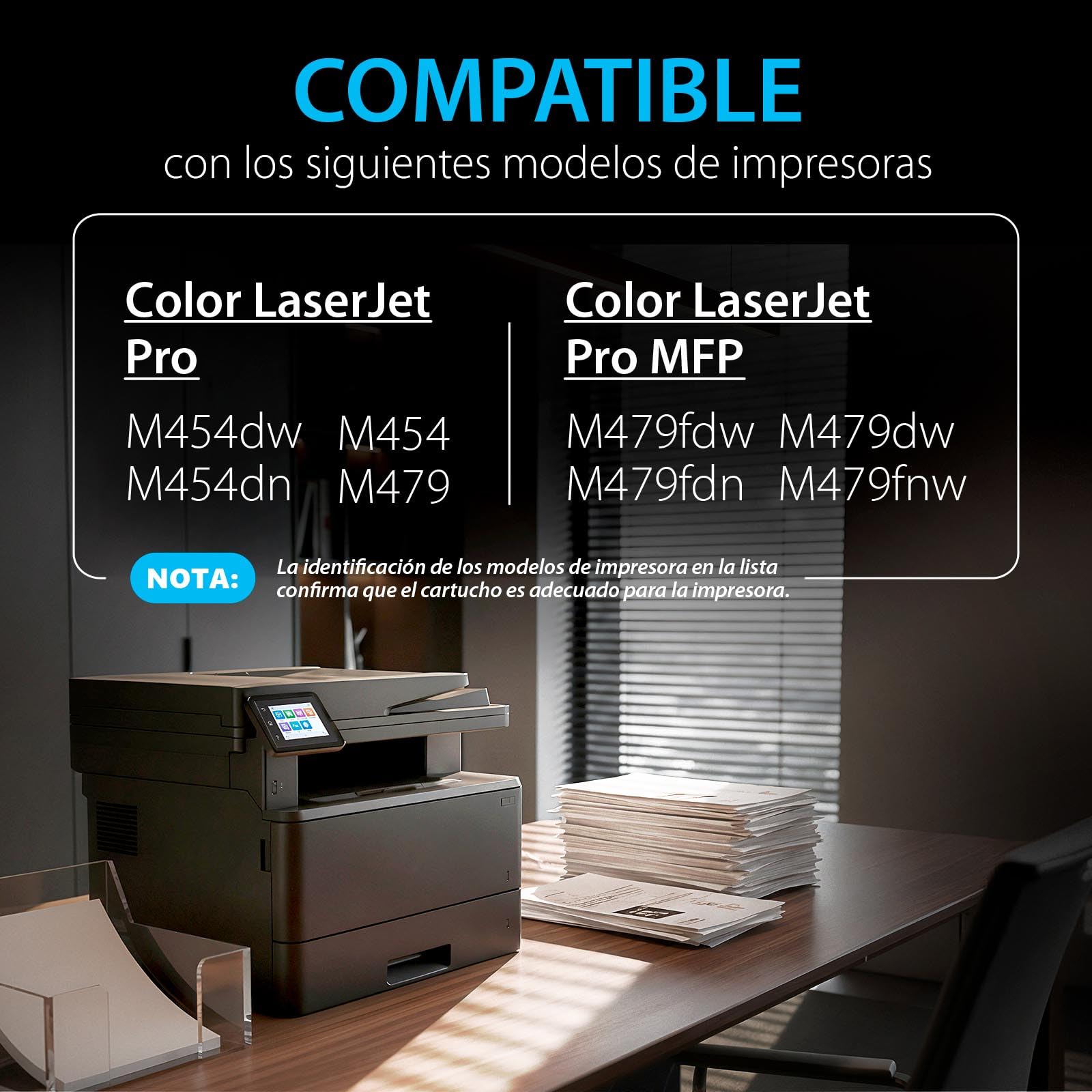 Smart Ink 415A 415 - Tóner Compatible con Chip para HP 415A 415 A (Negro, Cian, Magenta y Amarillo) como Repuesto para LaserJet Pro MFP M479fdw M479fdn M479fdw M454dw M454dn (W2030A W2031A W2032A