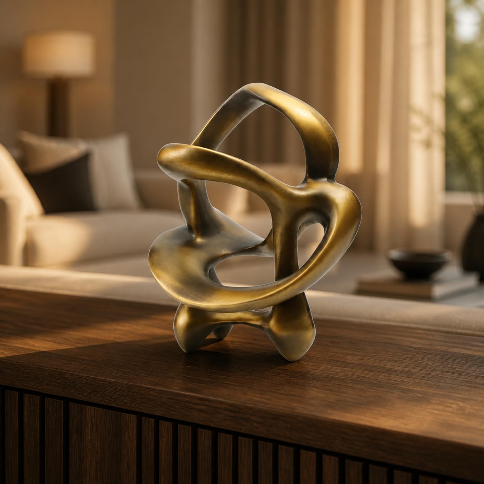 B Baosity Figura Resina Decorativa Decoración | Estilo Retro Moderno, Artística, Escultura con Base, para Mesa, Salón, Recibidor
