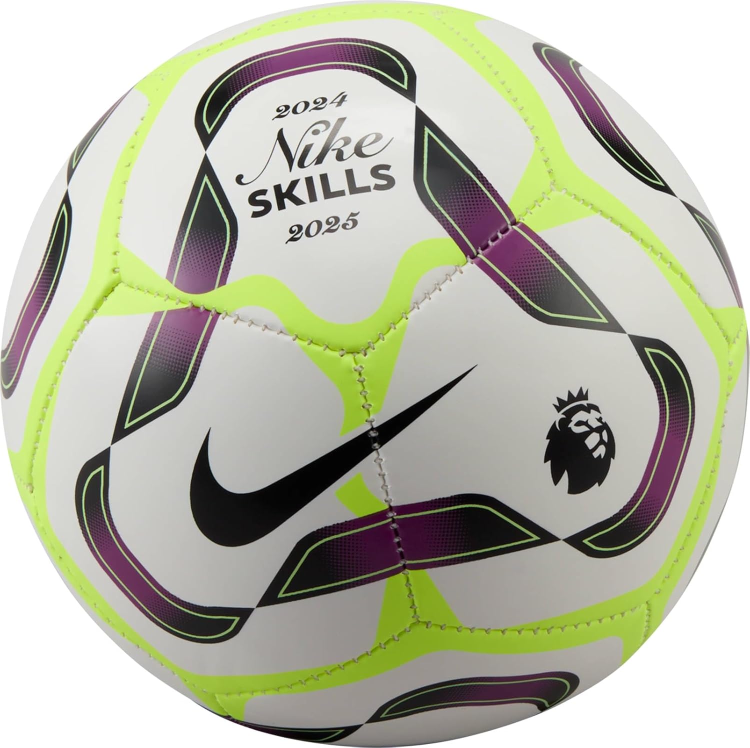 Nike FZ3046-100 Premier League Skills Fa24 Football White/Bold Berry/Volt/Black- Size 1