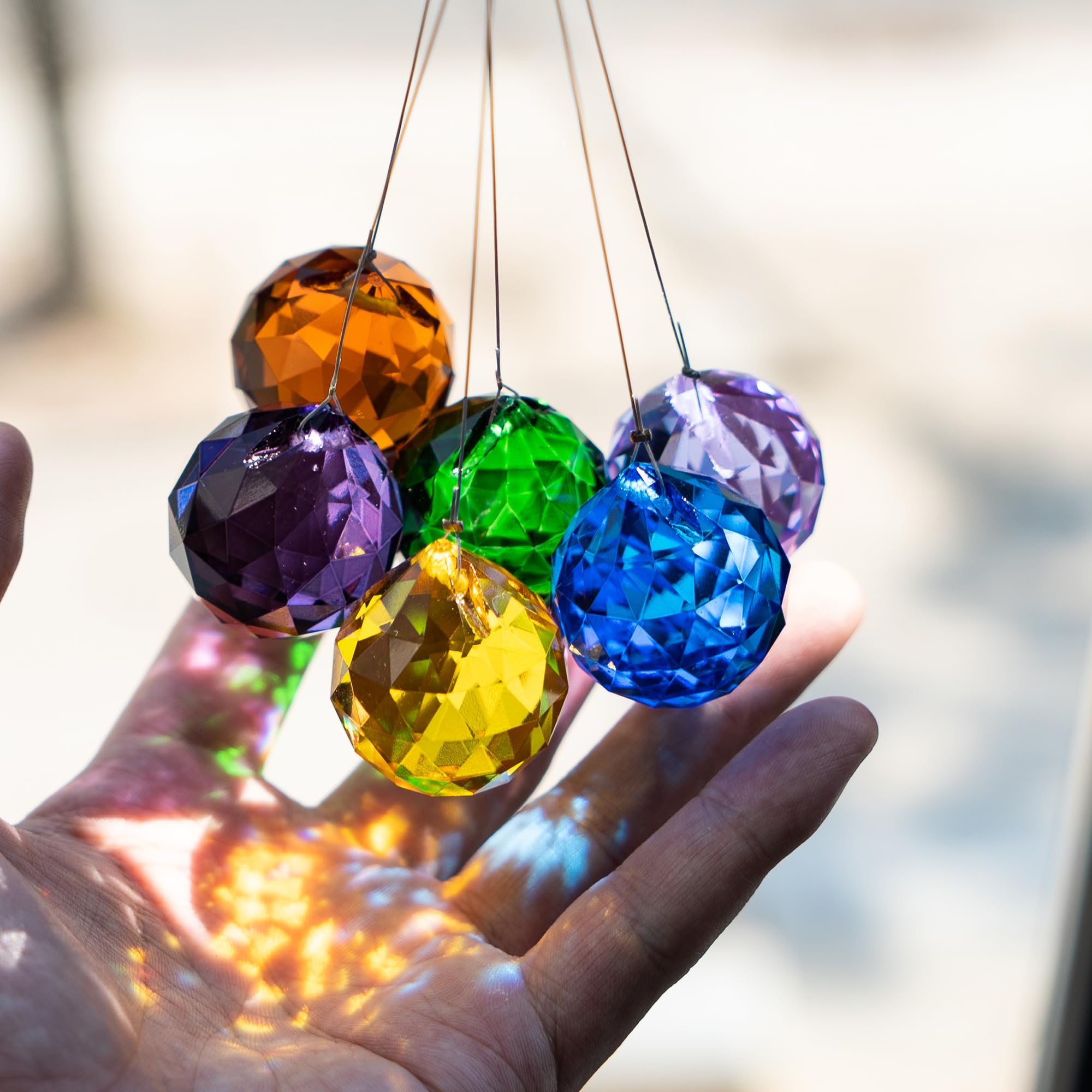 Sfera di cristallo 3D con motivo con alce, luce notturna per bambini a forma di sfera in vetro