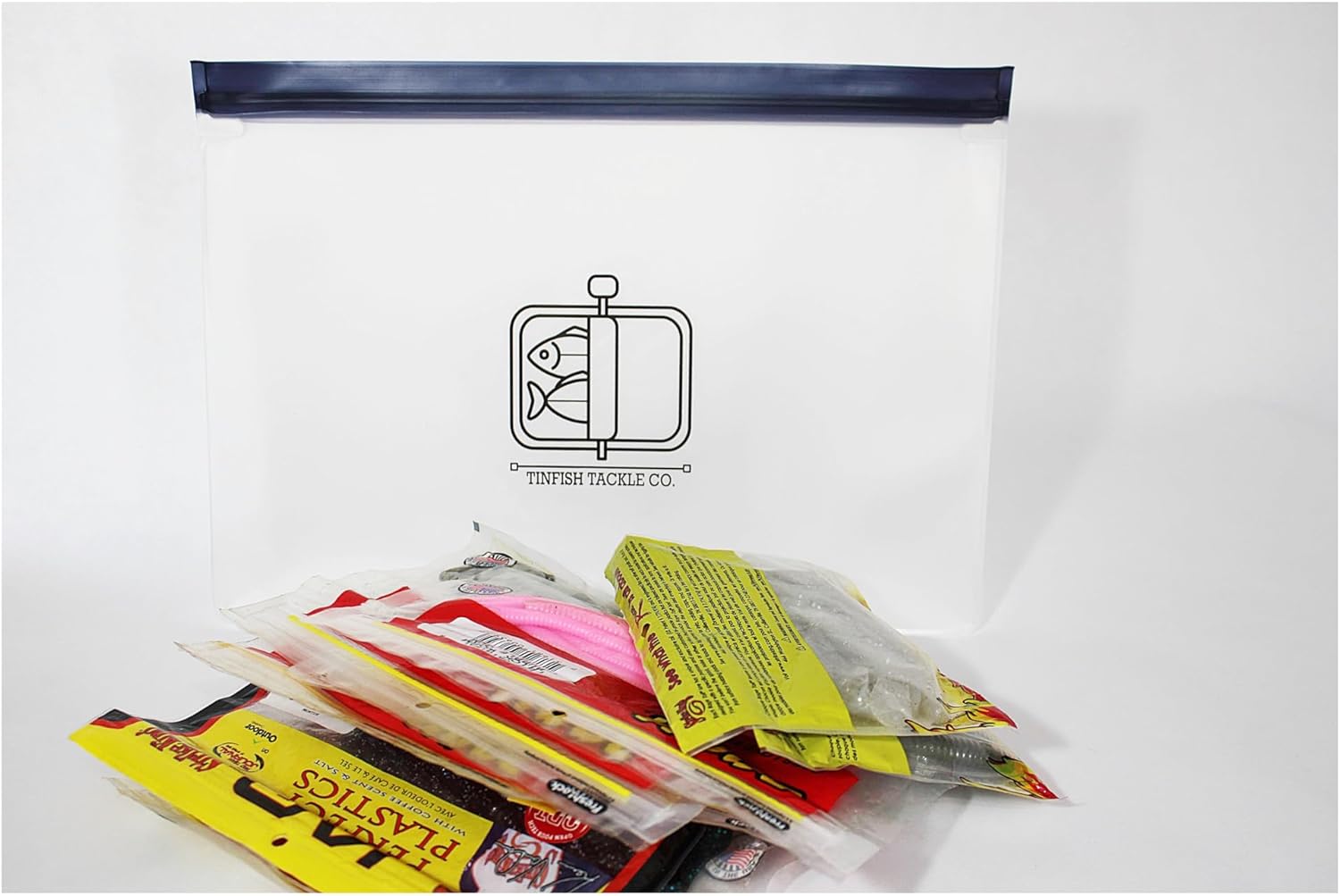 Tinfish Tackle Co. Bait Bags | Fishing Tackle Bag | | 3 Pack of Fishing Bags | Soft Plastic Fishing Tackle Box