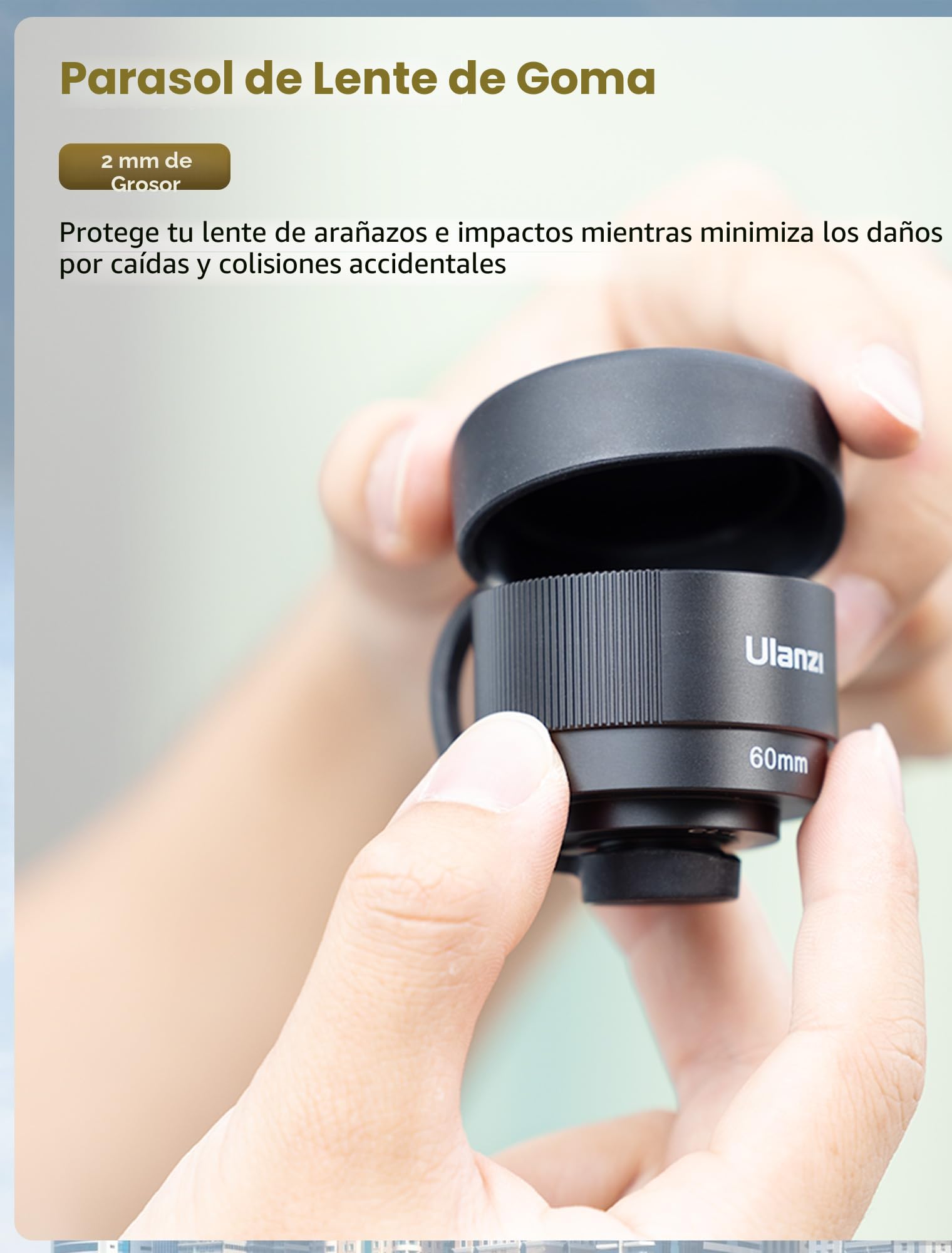 ULANZI CL-003 Lente Macro para Móvil, 75mm Lente de Cámara para Teléfono Móvil, 110x Aumento HD, Juego de Lente de Cámara con Clip de 17mm Compatible con iPhone Samsung Xiaomi Smartphones