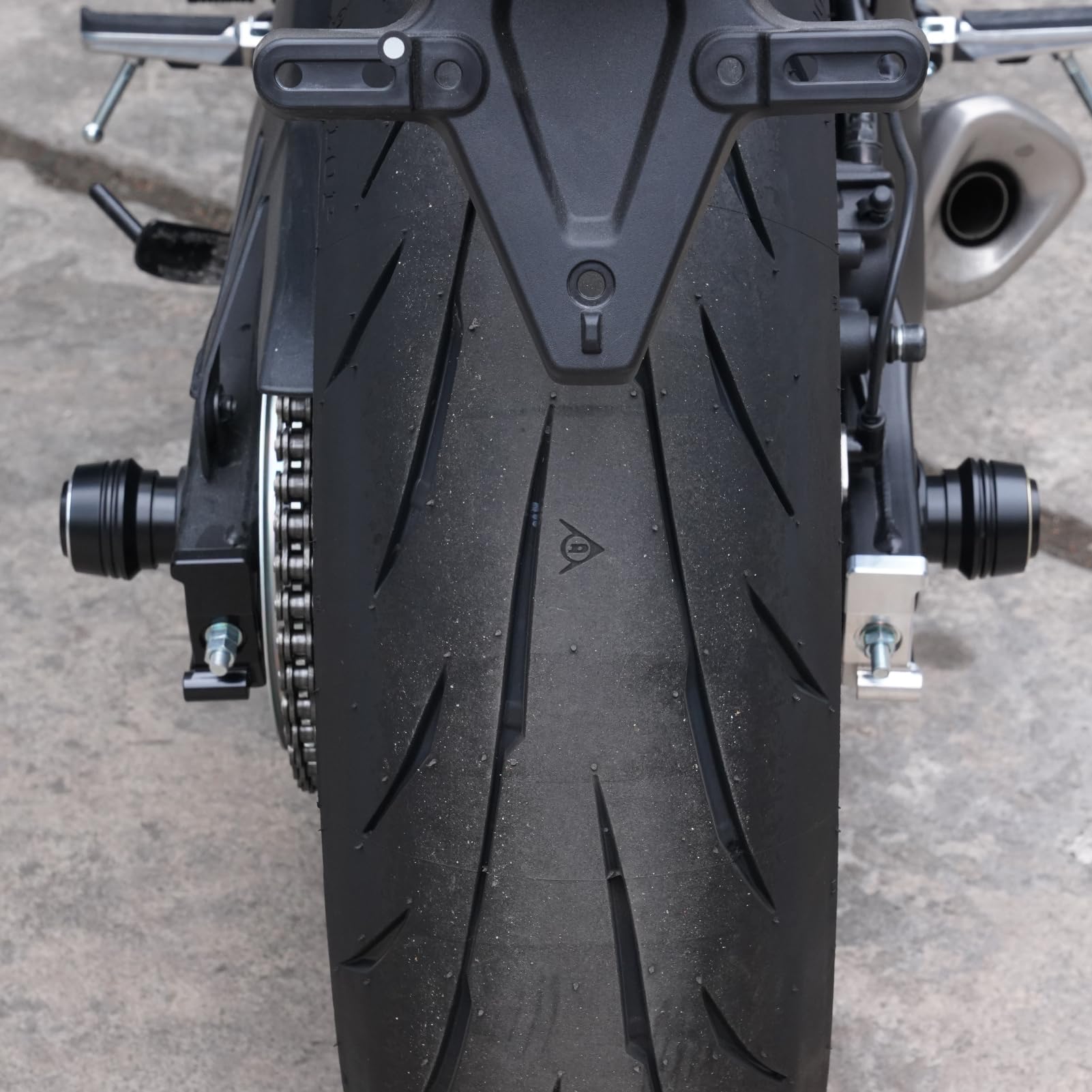 Für Yamaha MT07 MT-07 MT 07 FZ07 2014-2020 2021 2022 2023 2024 Motorrad Gabel Vorder- und Hinterradachse Slider Crash Schutzpad Zubehör (Schwarz)
