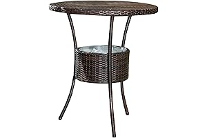 "Christopher Knight Home Oyster Bay PE Table with Ice Pail, a Cool Bar Table"