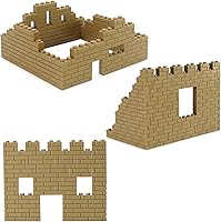 Vista 4 de Feleph Juego de 260 piezas de ladrillos de perfil de mampostería, bloques de construcción multicolor para pared, piezas y piezas MOC, juego