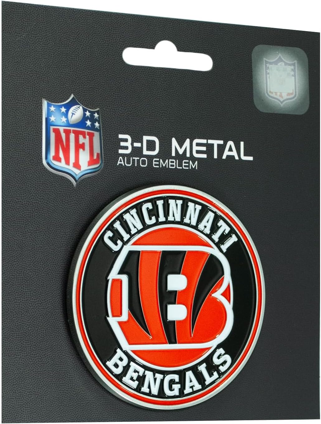 Cincinnati Bengals NFL Metal 3D Team Emblem by FANMATS – All Weather Decal for Indoor/Outdoor Use - Easy Peel & Stick Installation on Vehicle, Cooler, Locker, Tool Chest – Unique Gift for Football Fan