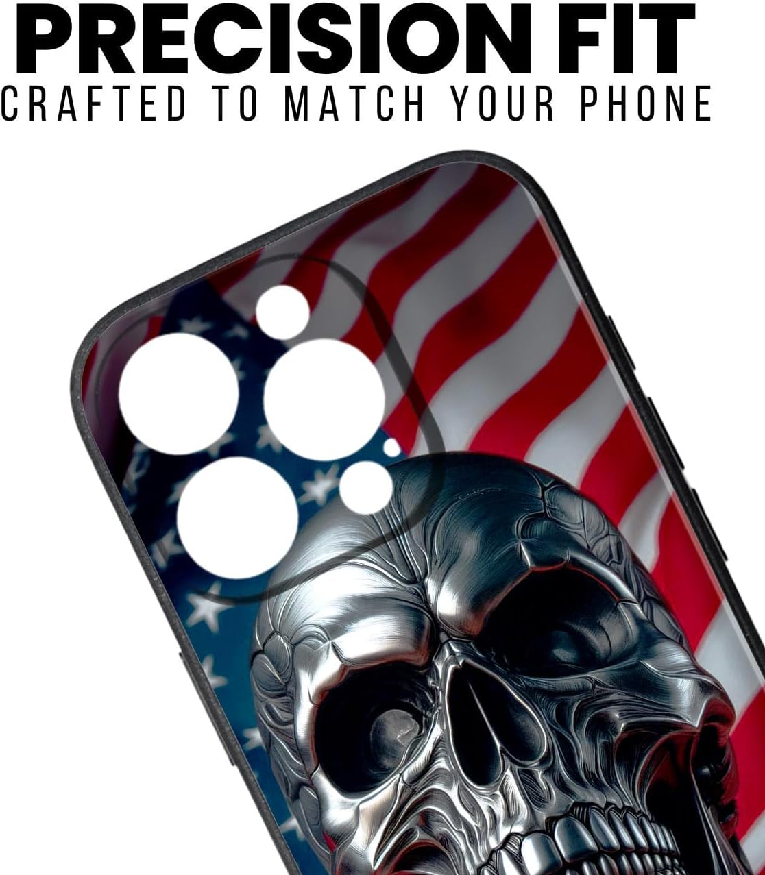 SIMPLYMDRN Slim for iPhone 15 Pro Max Case - Liberty Design - Cool Case for Men - America Flag Design Case - Slim and Flexible (Guardian Black) - Image 4